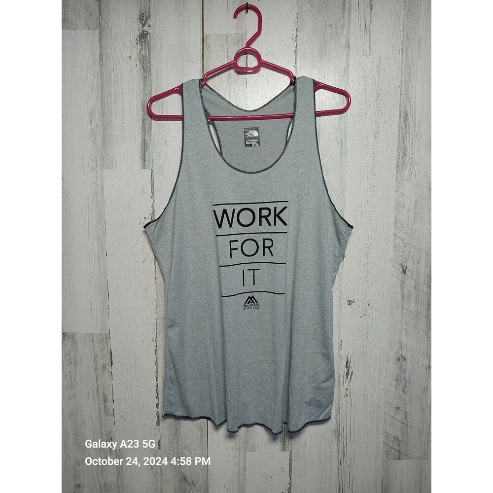 The North Face Womans Grey Sleeveless Tank Top Work for It XL